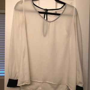 White and black shirt